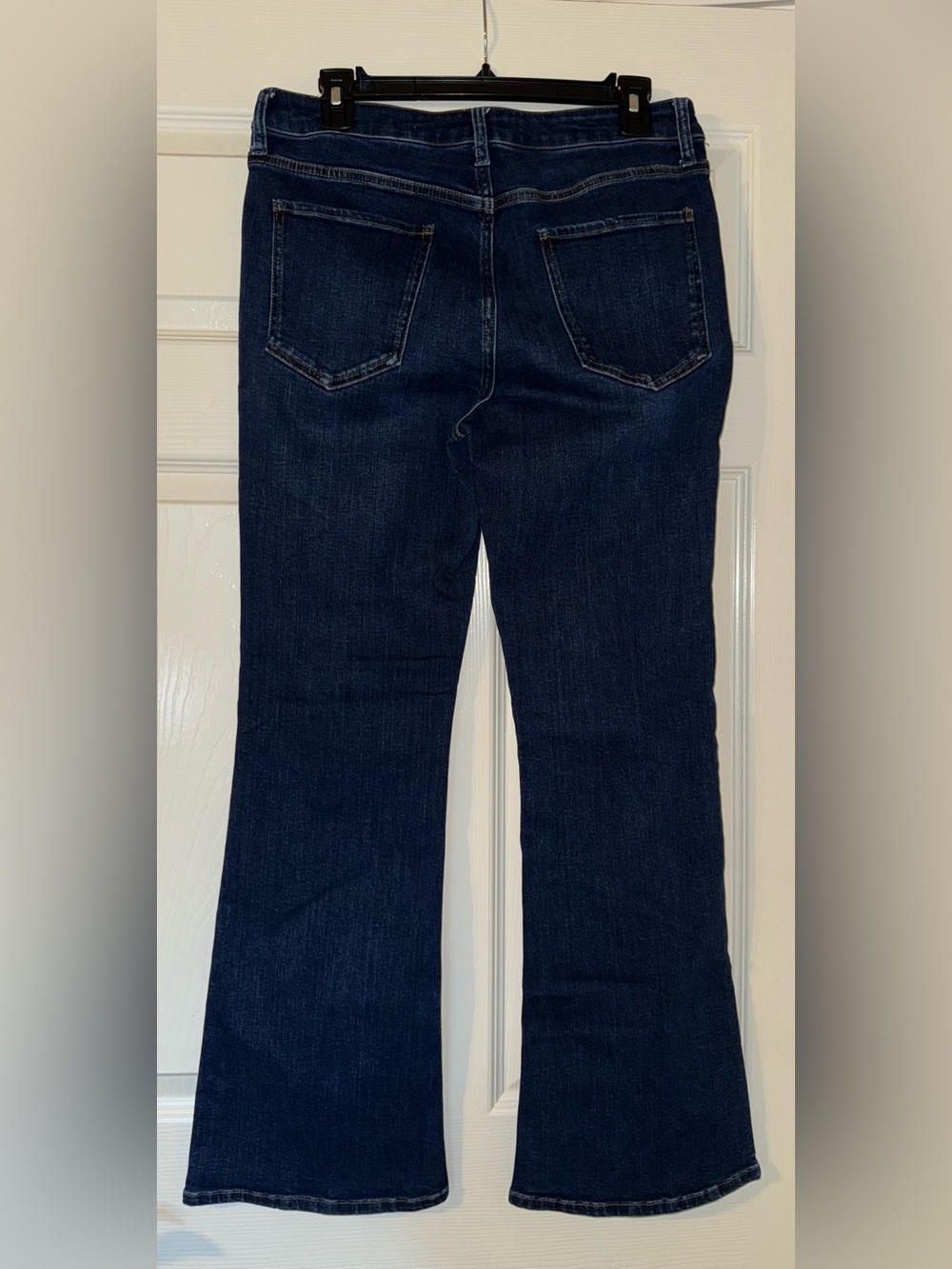 Quince Dark Indigo Flare Jeans Size 30 - Picture 3 of 5